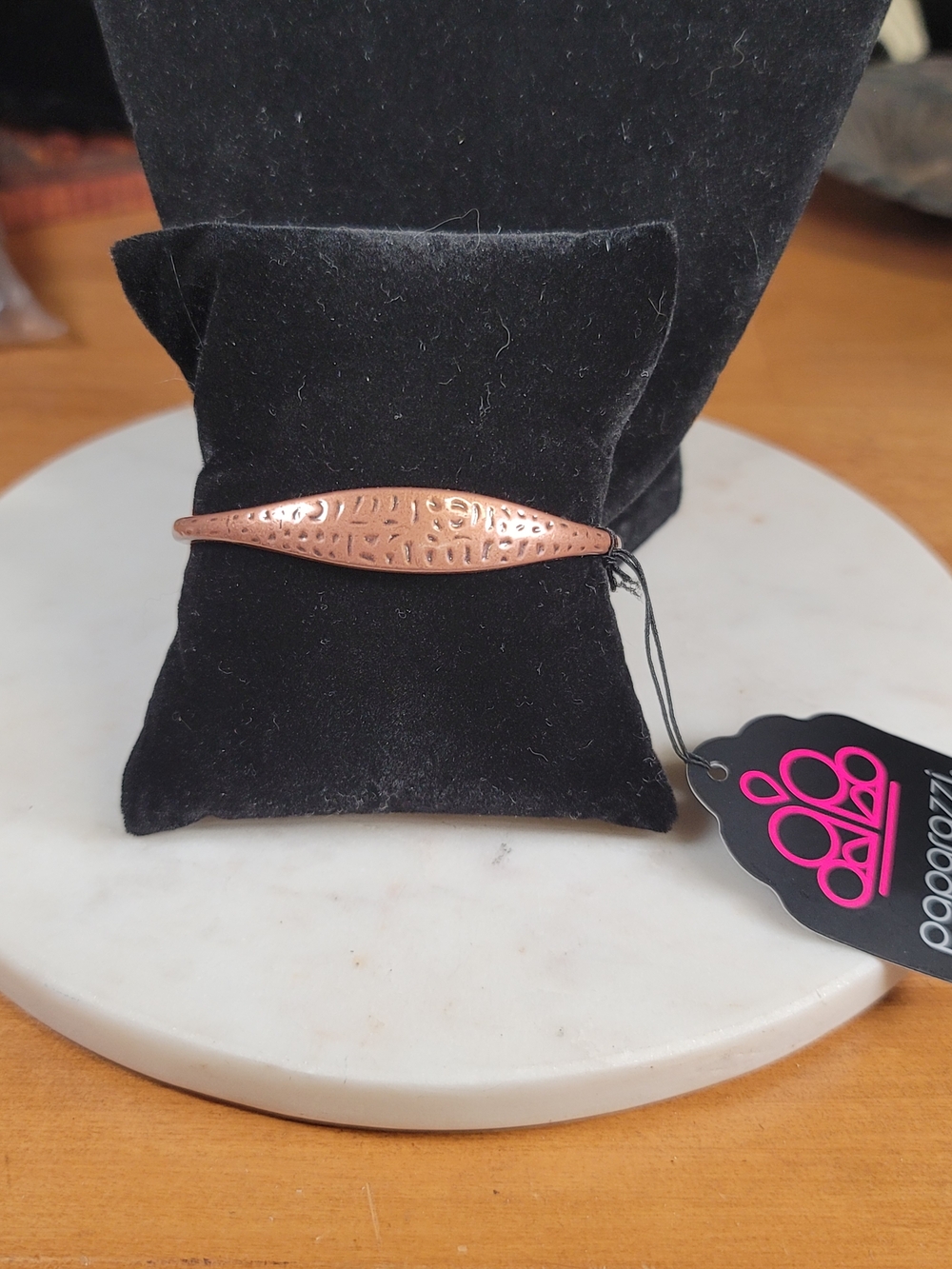 Copper-Tone Patterned Women's Cuff Bracelet